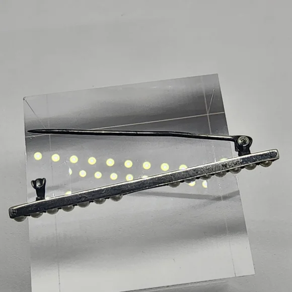 Sterling Sliver Seed Pearl Brooch Signed By C&H Co - Picture 12 of 15